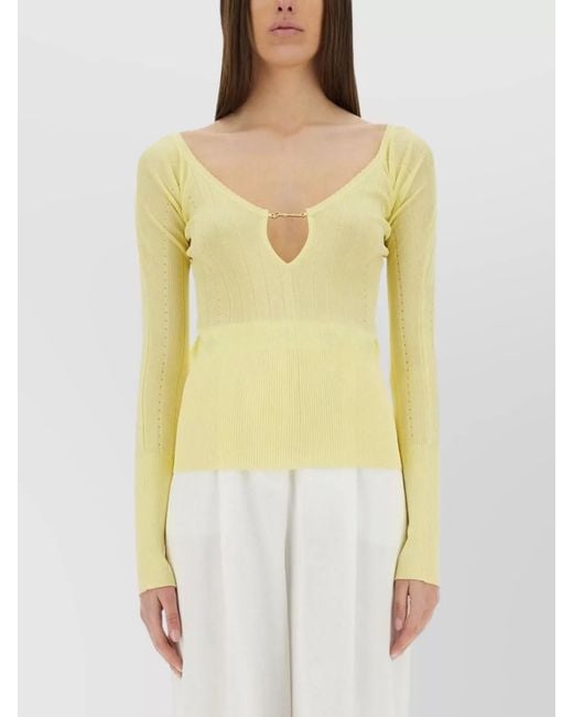 Jacquemus Yellow Slim-Fit Top