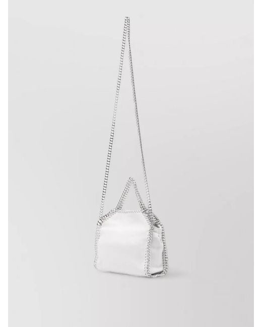 Stella McCartney White Falabella Tiny Shoulder Bag Chain Strap