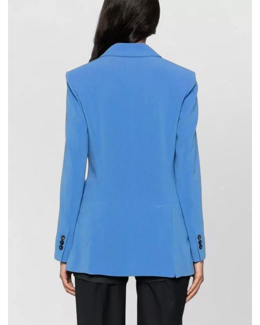 Alberto Biani Blue Double Breasted Cady Tailored Jacket