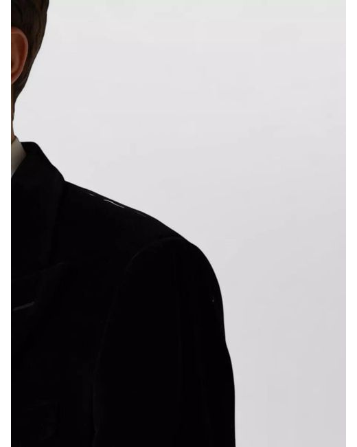 Dolce & Gabbana Black Cotton Single Breasted Trench Coat for men