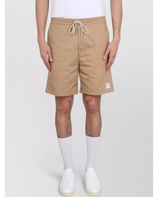 Department 5 White Drawstring Bermuda Shorts Elastic Waist Pockets for men