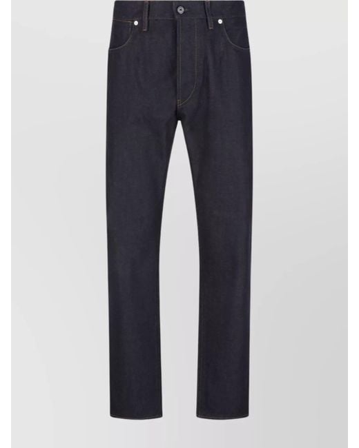 Stone Island Blue Denim Slim-Fit Straight-Leg Jeans for men