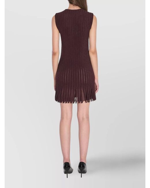Alaïa Multicolor Striped Sleeveless Mini Dress