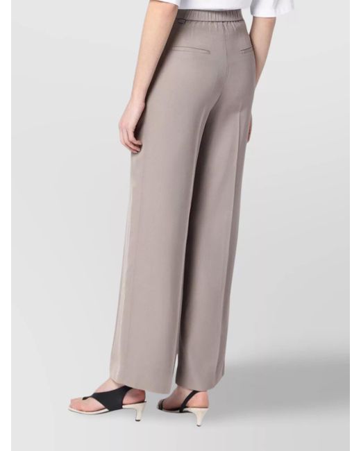 Calvin Klein Gray Linen Blend Wide Leg Trousers