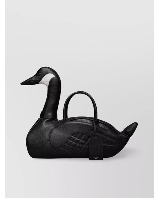 Thom Browne Black Swan Tote Bag for men