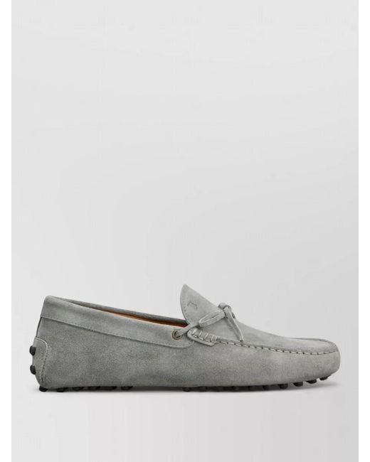 Tod's Gray Suede Leather Loafers for men
