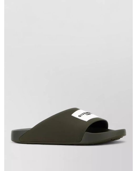 Givenchy Multicolor Rubber Label Slides Open Toe Design for men