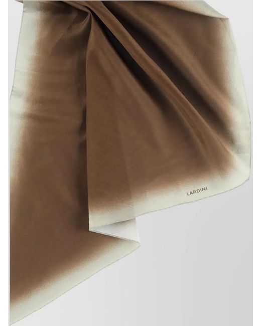 Lardini White Silk Blend Printed Scarf for men