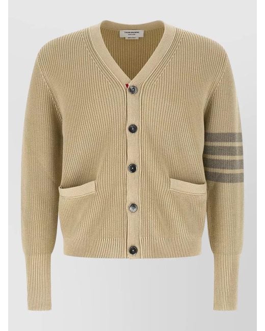 Thom Browne Natural Cotton Cardigan for men