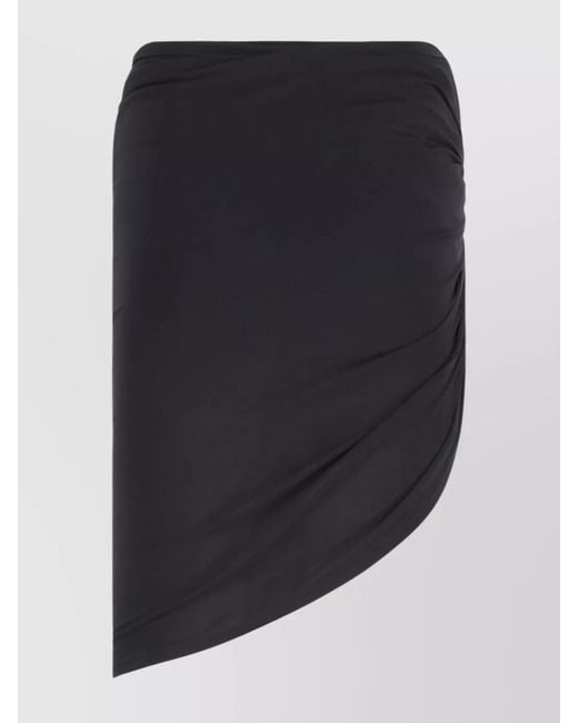 Jacquemus Blue Draped Asymmetric Skirt