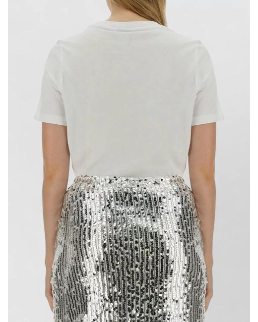Baum und Pferdgarten White Crew Neck Graphic Print Short Sleeve T-Shirt