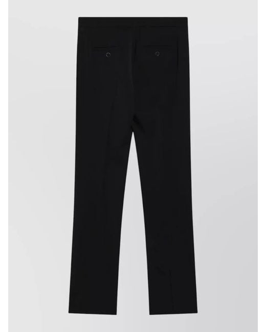 Max Mara Black Tailored Trousers Straight Leg Belt Loops