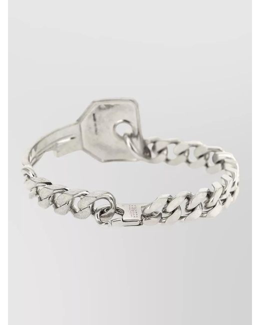 MM6 by Maison Margiela Metallic Chain Bracelet Featuring Key Charm Detail
