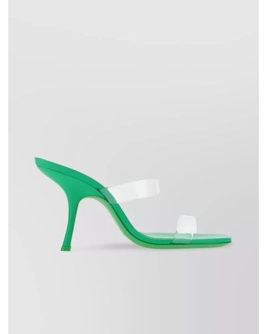 By Far Green Calf Leather Mules
