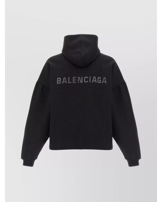 Balenciaga Blue Cropped Hoodie