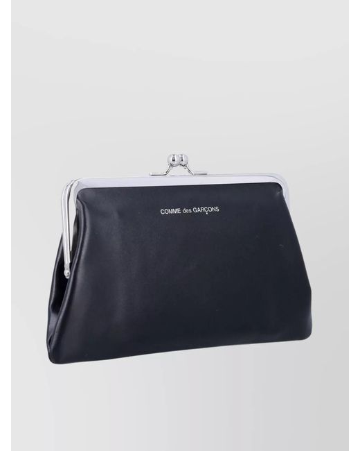Comme des Garçons Blue Leather Kiss-Lock Purse