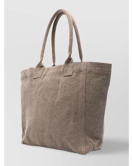 Isabel Marant Natural Yenky Tote Bag With Two Rolled Top Handles