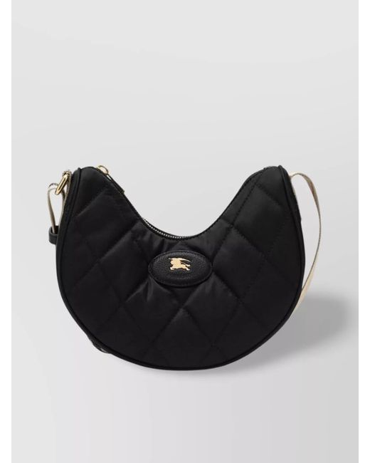 Burberry Black Quilted Horseshoe Shoulder Bag