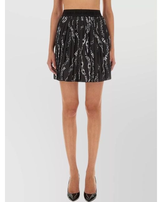 Versace Jeans Couture Black Pleated Skirt