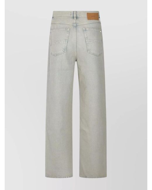 Amiri Gray Cotton Wide-Leg Jeans for men