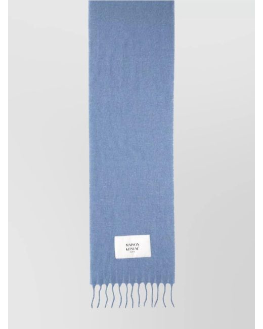 Maison Kitsuné Blue Alpaca Scarf