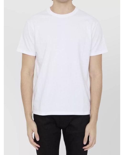 Valentino Garavani White Cotton Regular-Fit Short-Sleeve Crewneck T-Shirt for men