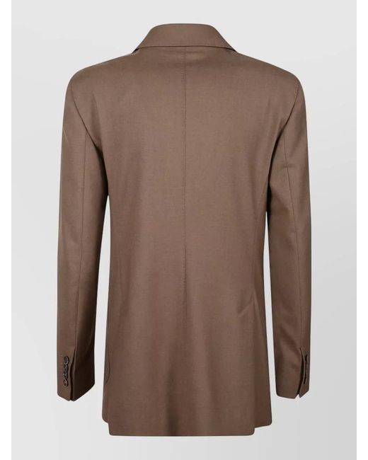 Max Mara Brown Harald Notch Lapel Jacket Front Pockets