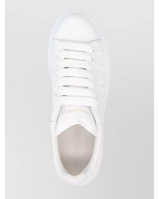 McQueen White Leather Oversized Low-Top Sneakers