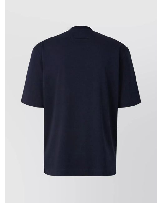 Zegna Blue Cotton T-Shirt for men