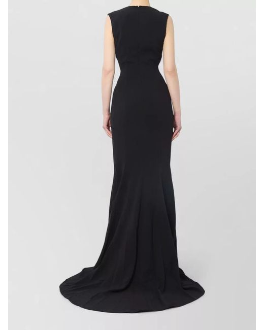 Solace London Black Althea Crepe De Chine Maxi Dress