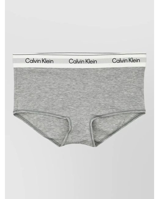 Calvin Klein Gray Seamless Logo Waistband Low Rise Boyshort Brief