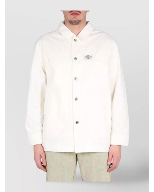 Etudes Studio White Cotton Shirt Jacket for men