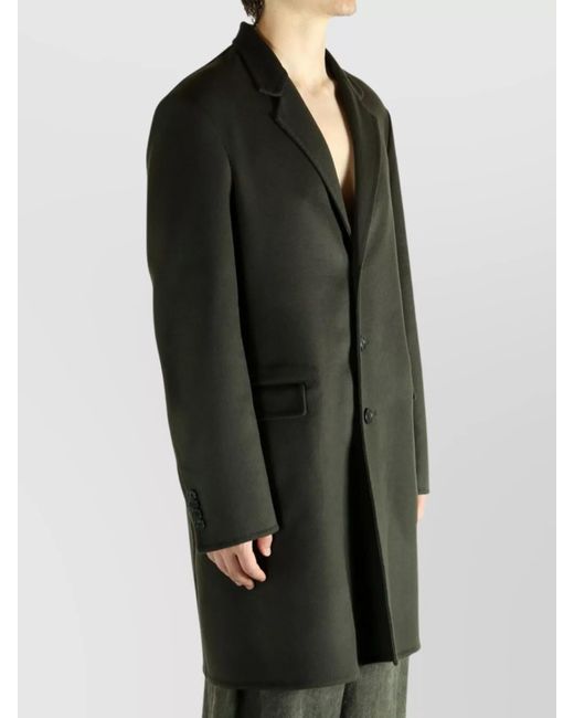 Givenchy Black Wool Cashmere Single Breasted Coat for men
