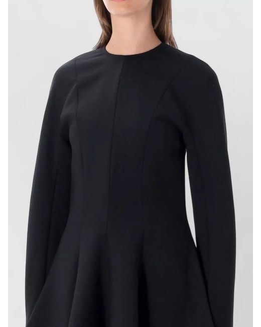 Stella McCartney Black Wool Peplum Mini Dress