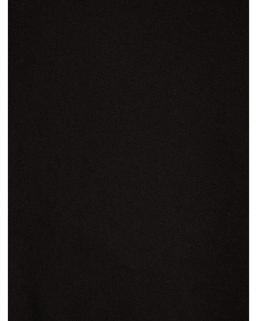 The Row Black Cotton Blend Crew Neck Raglan Sweatshirt