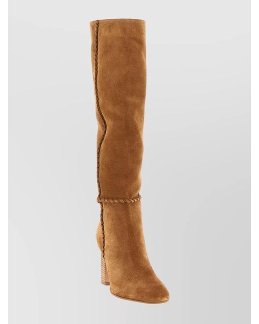 Aquazzura Brown Leather Indy Boots