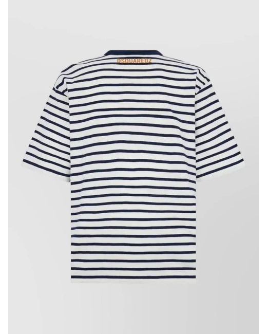 DSquared² Blue Loose-Fit T-Shirt for men
