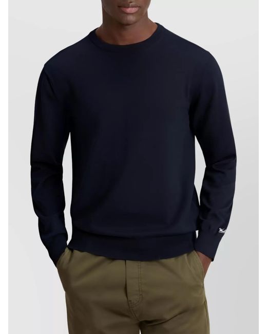 Woolrich Blue Crew Neck Knitwear Sweaters for men