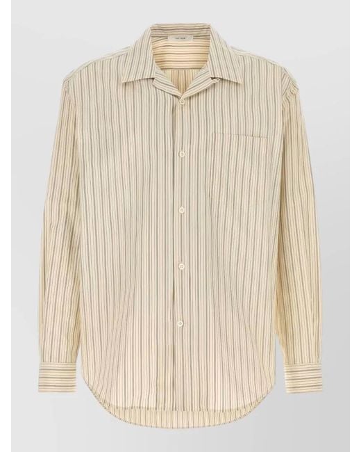 The Row Natural Embroidered Cotton Shirt for men