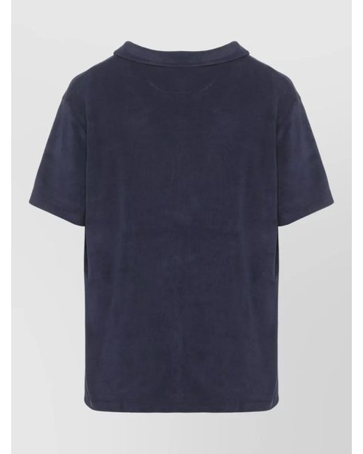 Ralph Lauren Blue Cotton Polo Shirt Chest Pocket Collar for men