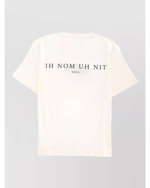 Ih Nom Uh Nit Blue Cotton Logo Print T-Shirt for men