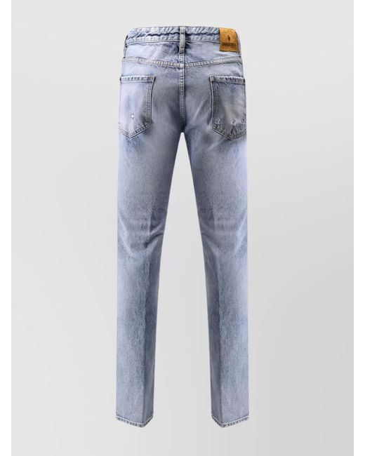 DSquared² Blue Denim Slim-Fit Straight-Leg Jeans for men