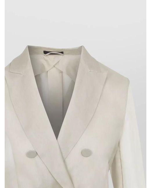 Max Mara Natural Silk Double-Breasted Blazer