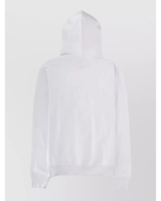 Versace Jeans Couture White Logo Hooded Sweater Drawstring Hood for men
