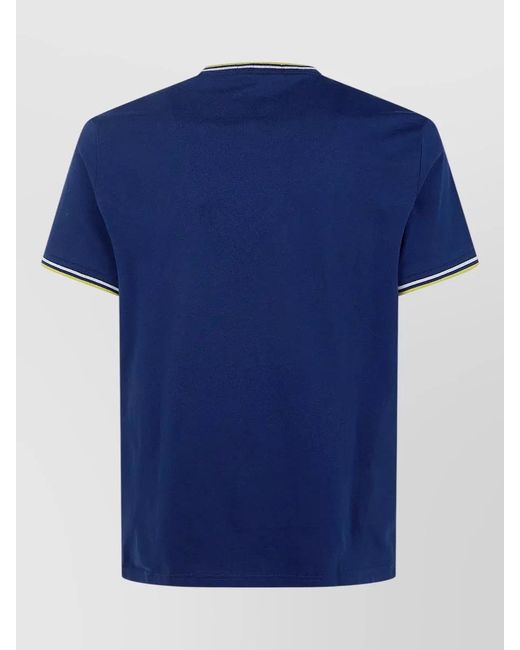 Fred Perry Blue Twin Tipped Crew Neck Logo T Shirt for men