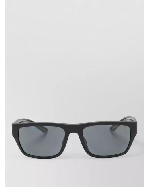 Emporio Armani Gray Rectangular Frame Sunglasses Tinted Lenses Design