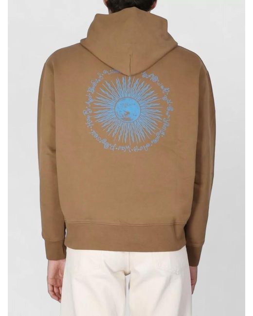 sunflower White Hoodie Logo Embroidery Graphic Back Print for men