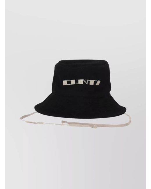 Rick Owens Black Wide Brim Gilligan Style Hat