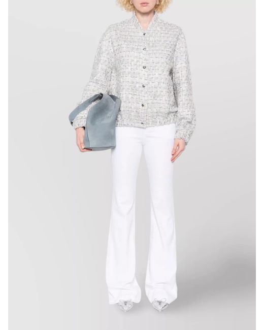 IRO White Tweed Long-Sleeve Jacket