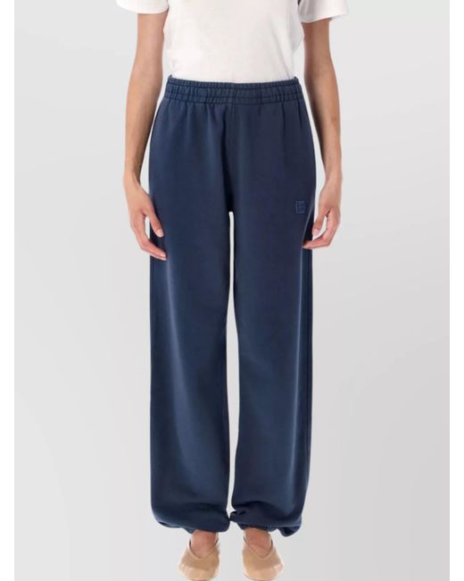 Anine Bing Blue Elastic Waistband Relaxed Fit Trousers